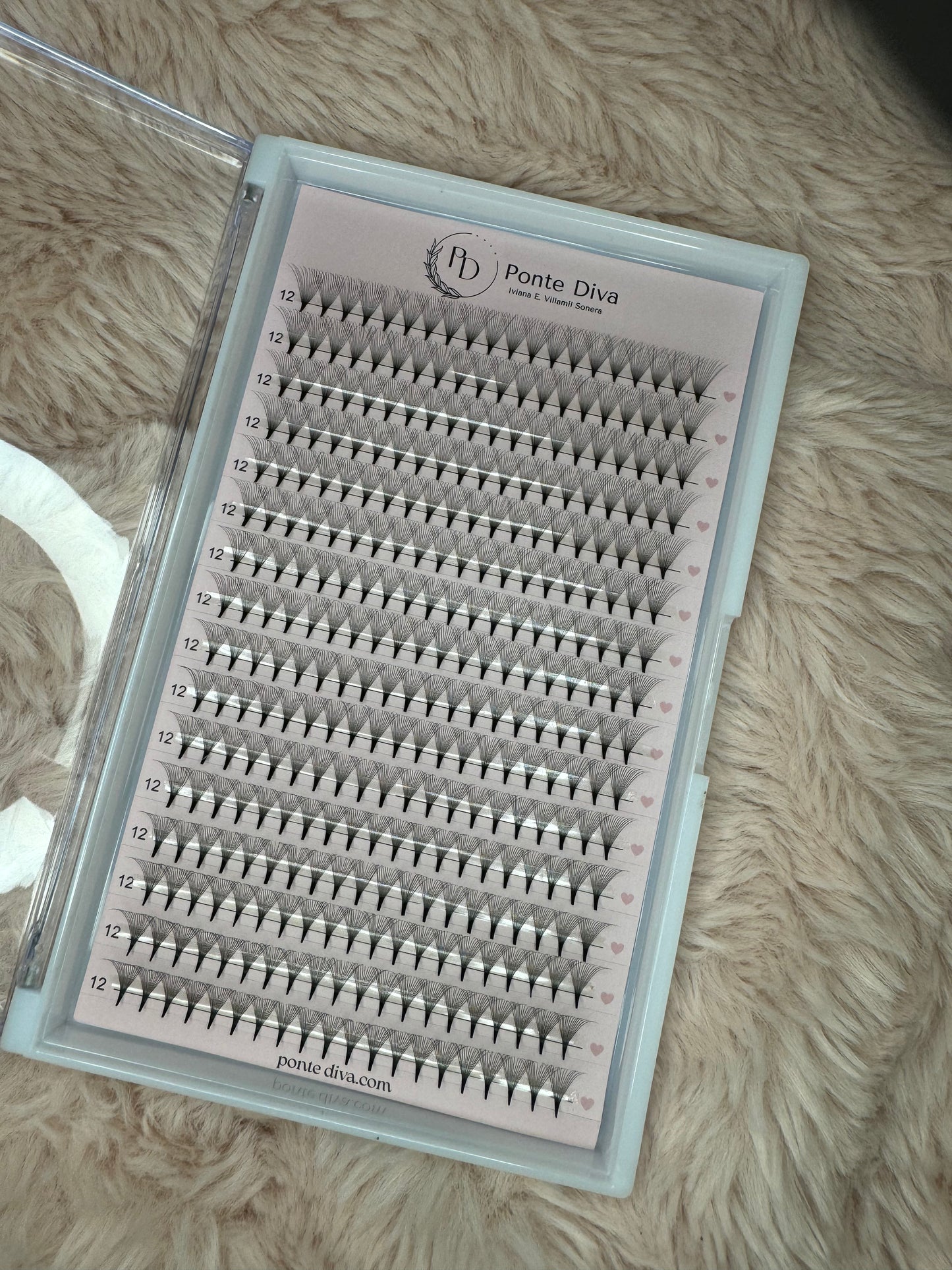 Extensiones de Pestañas 14D 12mm.