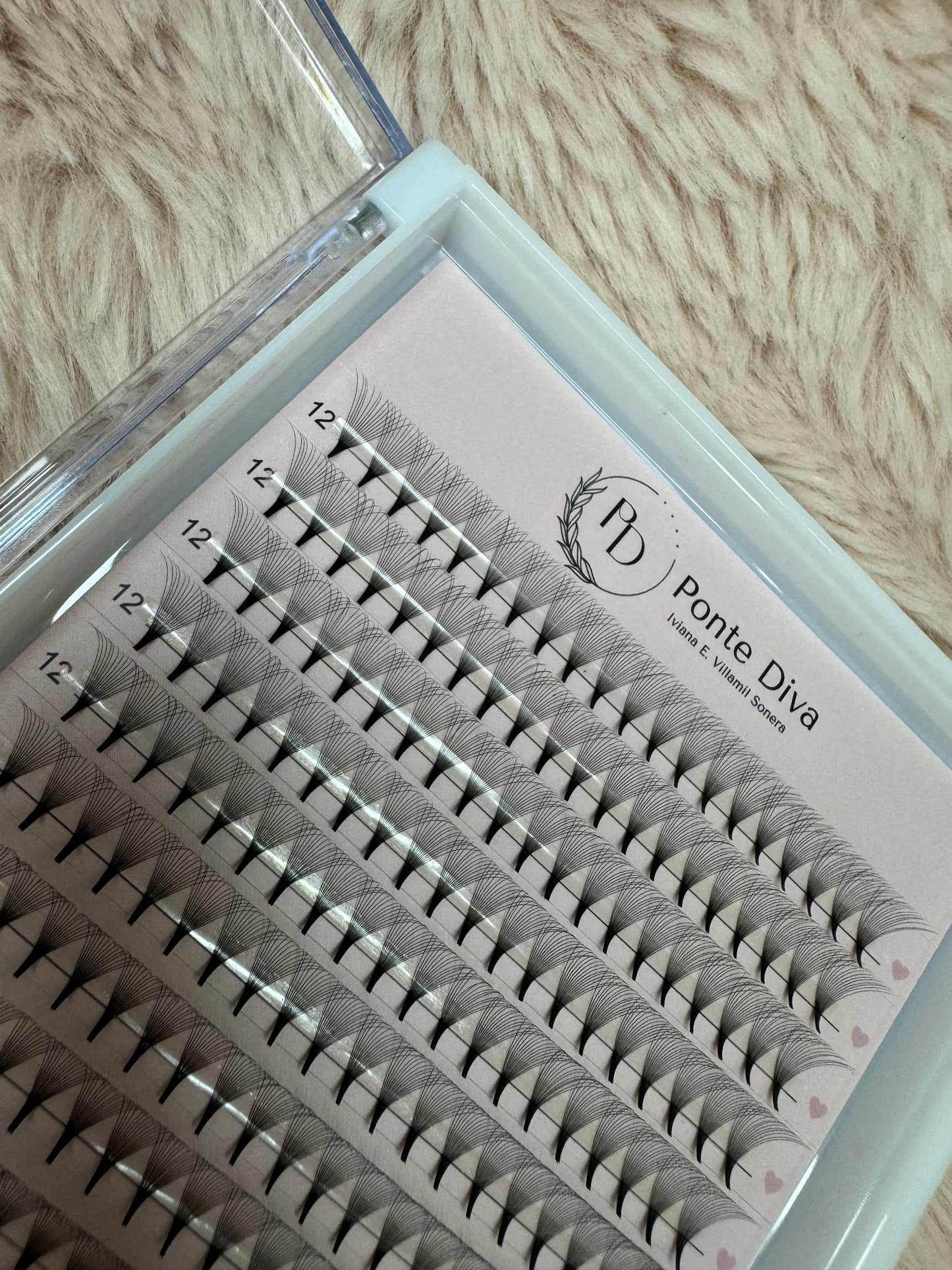 Extensiones de Pestañas 14D 12mm.